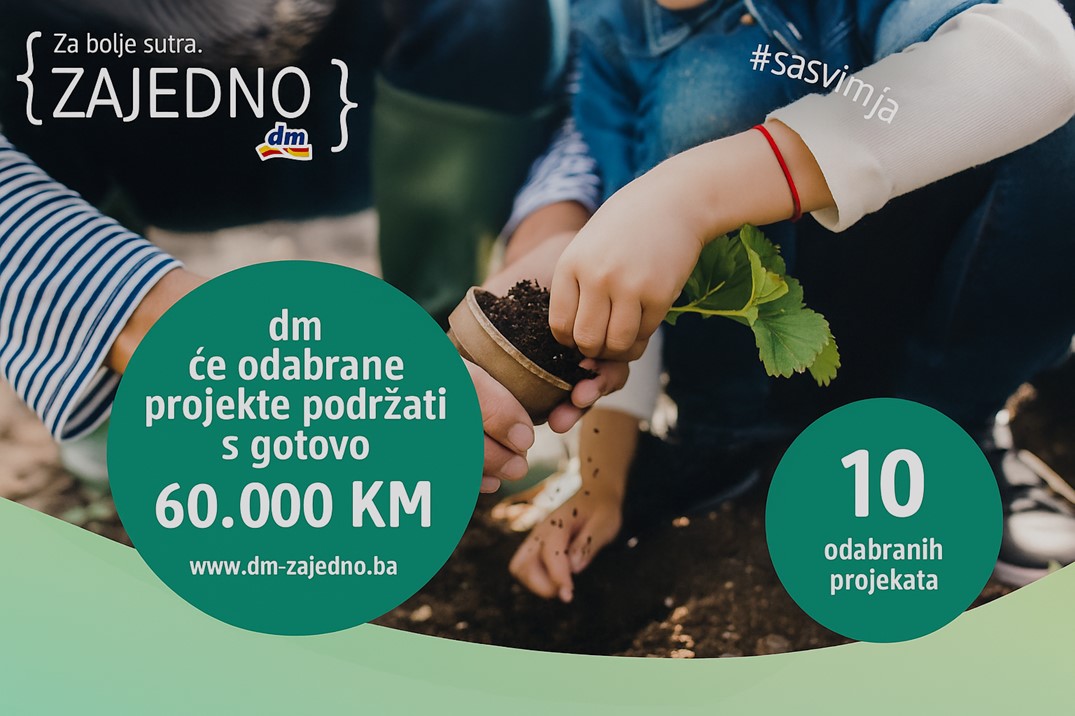 dm će s gotovo 60.000 KM podržati 10 ekoloških projekata
