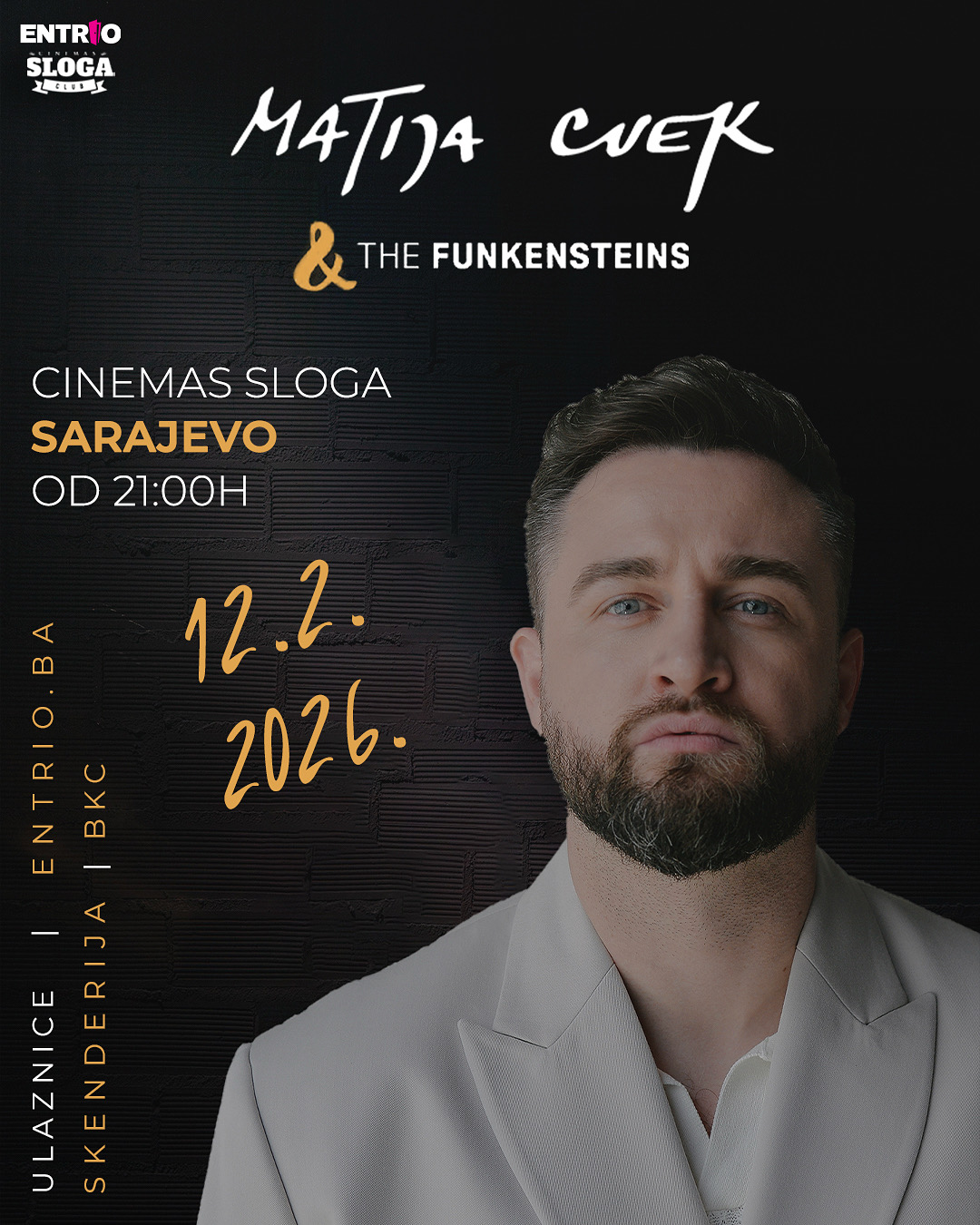 Muzička euforija pred Valentinovo: Matija Cvek stiže u Mostar i Sarajevo!