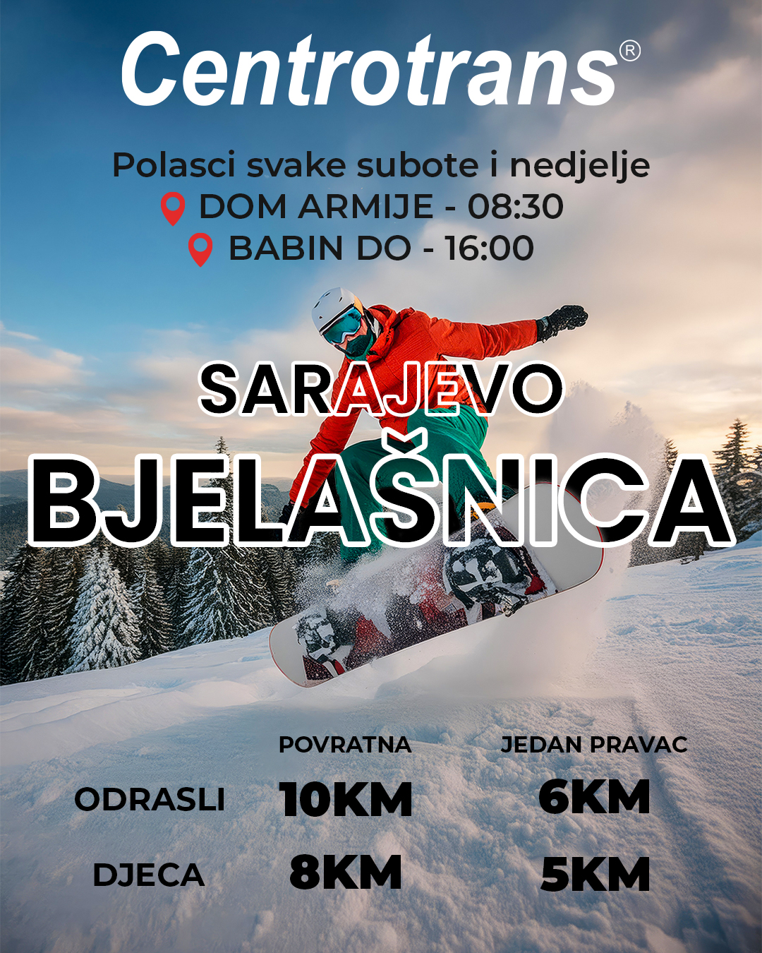 Centrotrans – autobuska linija Sarajevo -Bjelašnica