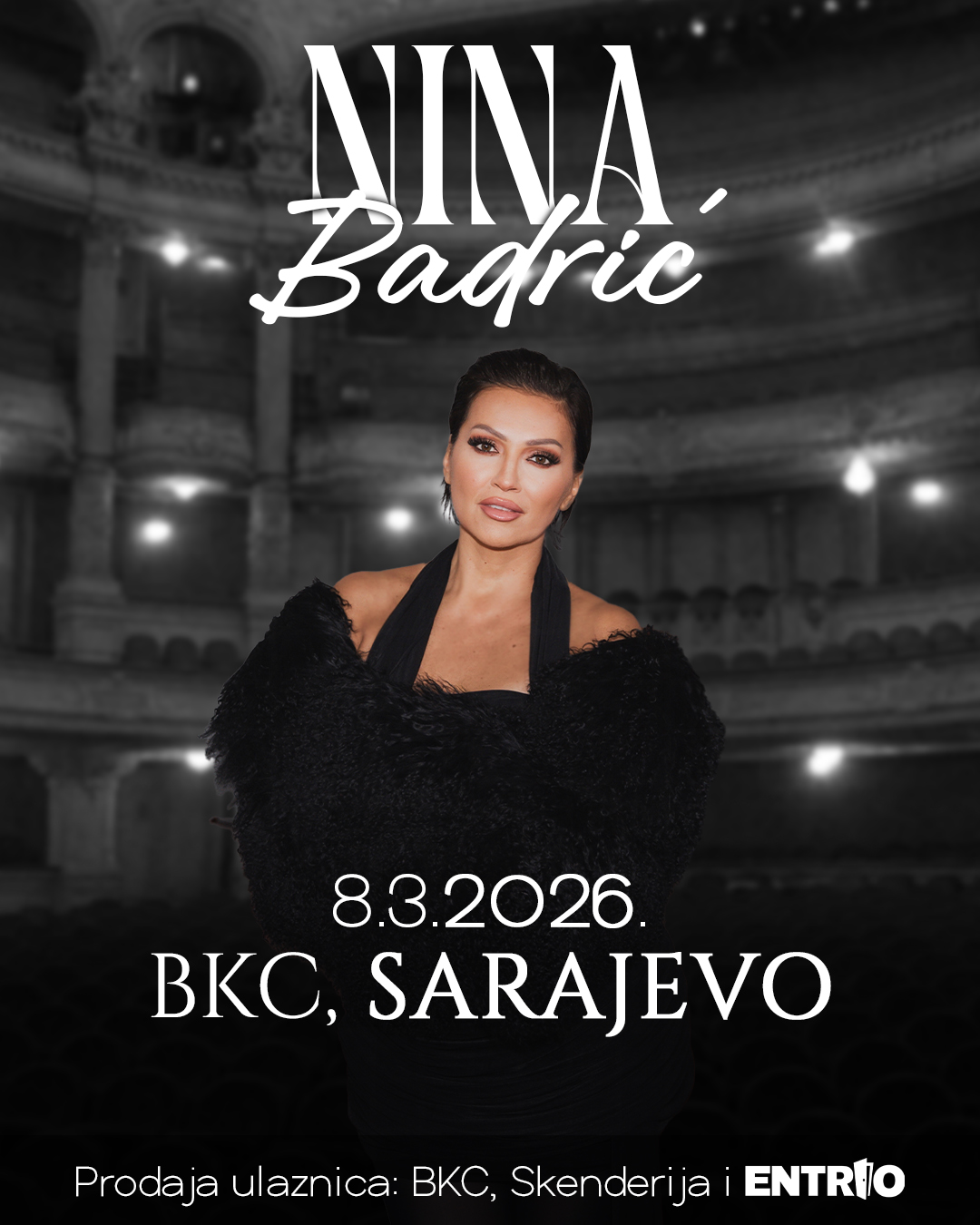 Nina Badrić za Dan žena u Sarajevu: Muzička gala večer u BKC-u