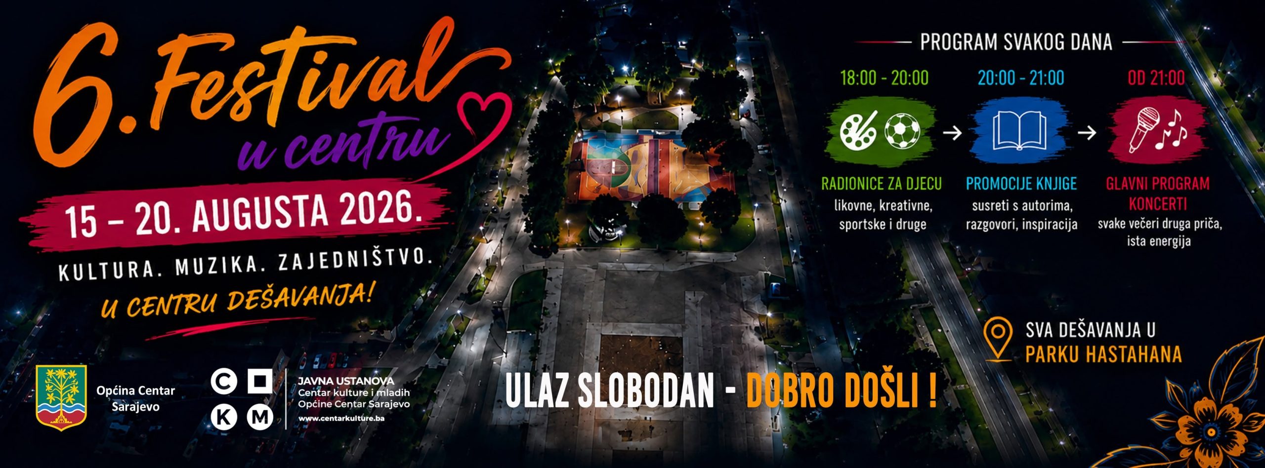 Festival u Centru od 15. do 20. augusta u Hastahana parku
