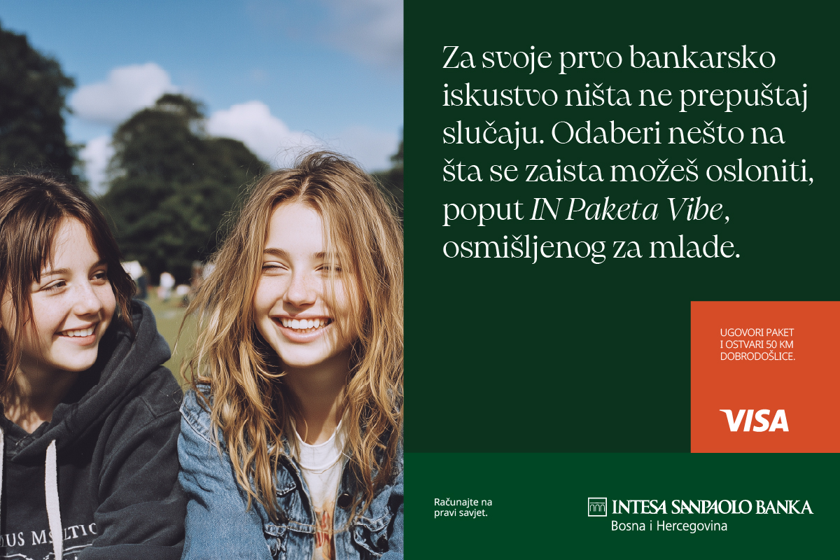 Intesa Sanpaolo Banka predstavlja IN Paket Vibe – Više od računa za mlade