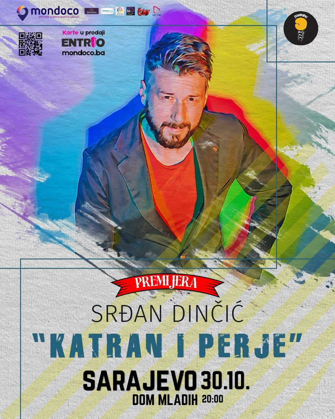 SRĐAN DINČIĆ STIŽE U SARAJEVO: PREMIJERA STAND UP SHOWA „KATRAN I PERJE“ 30. OKTOBRA U DOMU MLADIH