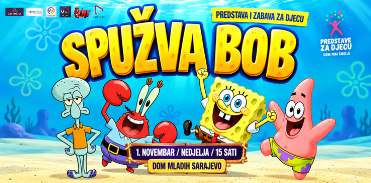 Spužva Bob stiže u Sarajevo: predstava i zabava za najmlađe